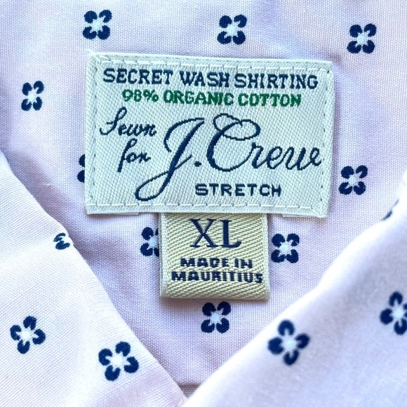 J. Crew "Secret Wash Shirting" Classic Fit Button Down Long Sleeve Pink Shirt XL - Picture 12 of 12